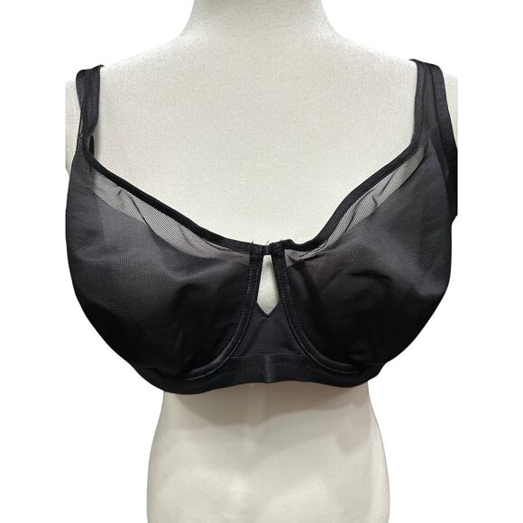 Soma Bra Unbelievable Lift Scoop Balconette Sheer Underwire Black 40 D - Picture 1 of 6